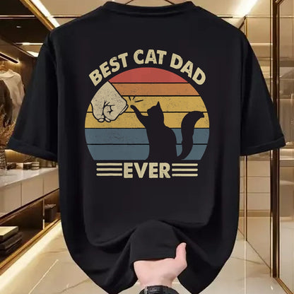 Gift for Dad Shirt, Funny Dad Unisex T-Shirt/Hoodie/Sweatshirt HLT00 – Cat-Shirt Men Best Cat Dad Ever Funny Dad T-Shirt