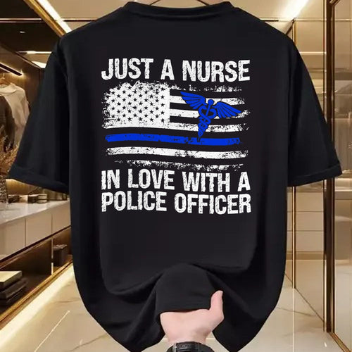 Funny Nurse Shirt, Nurse Unisex T-Shirt/Hoodie/Sweatshirt HLT00 - Nurse In Love Police Officer Wife Nurse Police Wife Nurse T-Shirt