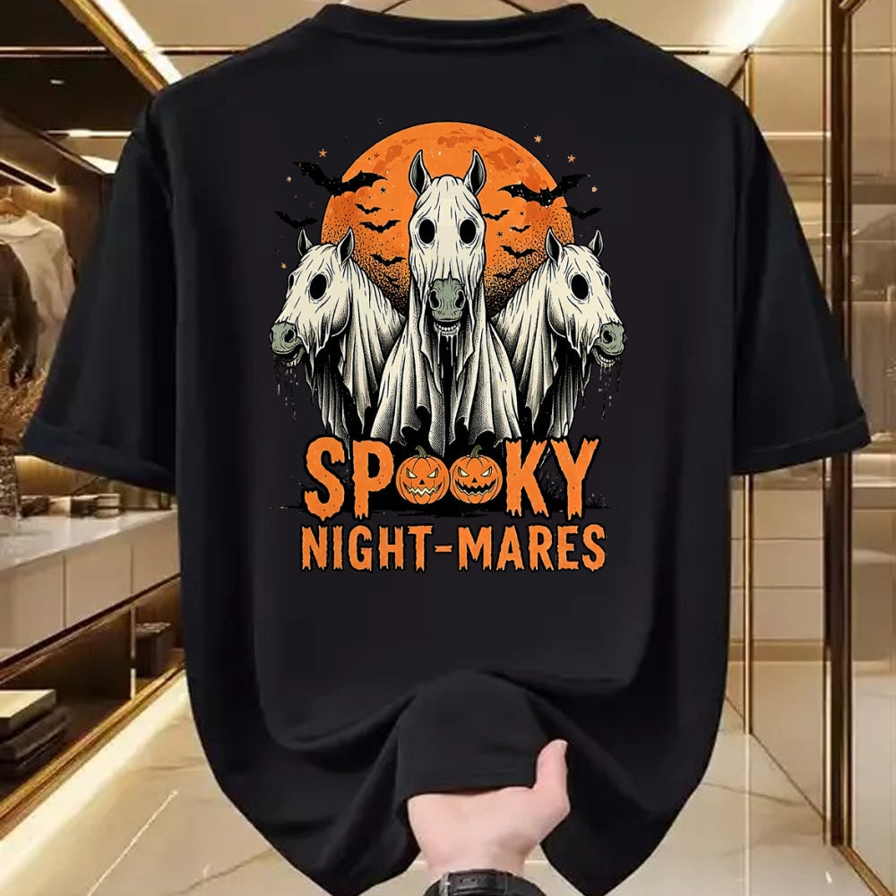 Best Horse Lover Shirt , Funny Horse UnisexT-Shirt/Hoodie/Sweatshirt HLT00 - Spooky Night-Mares Halloween Horse Ghost Funny Spooky Season T-Shirt