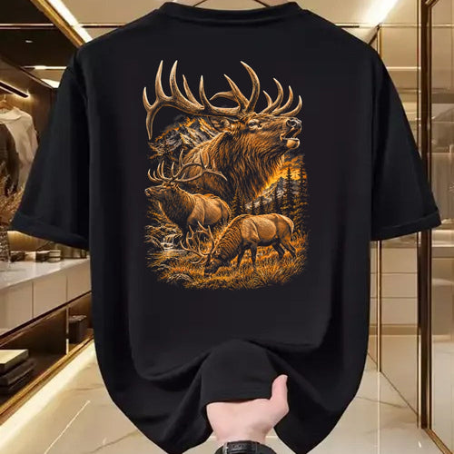 Funny Hunting Shirt, Gift For Hunting Lover Unisex T-Shirt/Hoodie/Sweatshirt HLT00 - Elk Hunting Wilderness Mountain Wildlife Bull Elk T-Shirt