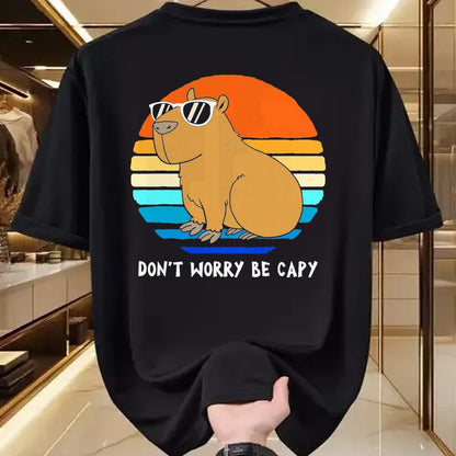 Cute Capybara Shirt, Funny Capybara Unisex T-Shirt/Hoodie/Sweatshirt HLT00 - Sorry Im Late I was Avoiding Non-Preferred Tasks Capybara Performance T-Shirt