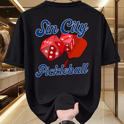 Funny Pickleball Shirt, Pickleball Lover Unisex T-Shirt/Hoodie/Sweatshirt HLT00 - Sin City. Las Vegas Pickleball. Funny Pickleball T-Shirt