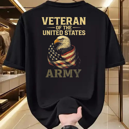 Proud Veteran Shirt, Funny Veteran UnisexT-Shirt/Hoodie/Sweatshirt HLT00 - Veteran of THE United States Army - Patriotic Eagle T-Shirt, Men, Navy Blue, XX-Large