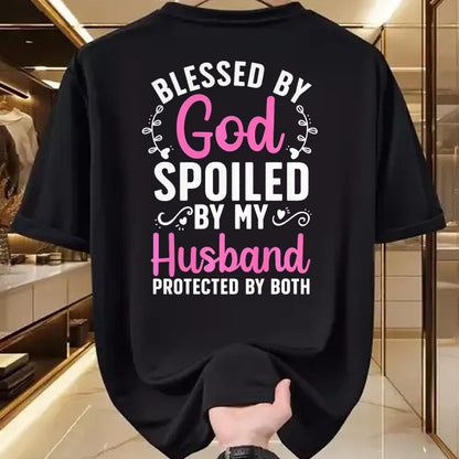 Best Wife Shirt, Wife and Husband Unisex T-Shirt/Hoodie/Sweatshirt HLT00 - Gift for wife T shirt, spoiled wife   Funny Spoiled Wife Art For Women Girls Husband Spoiled Wife Pr (2)