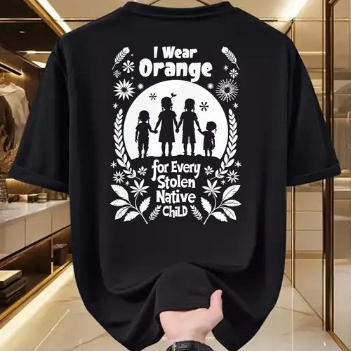 Native American T-Shirts, Vintage Native American Unisex T-Shirt/Hoodie/Sweatshirt HLT00 - I Wear Orange For Every American Native Child Indian Pride (1)