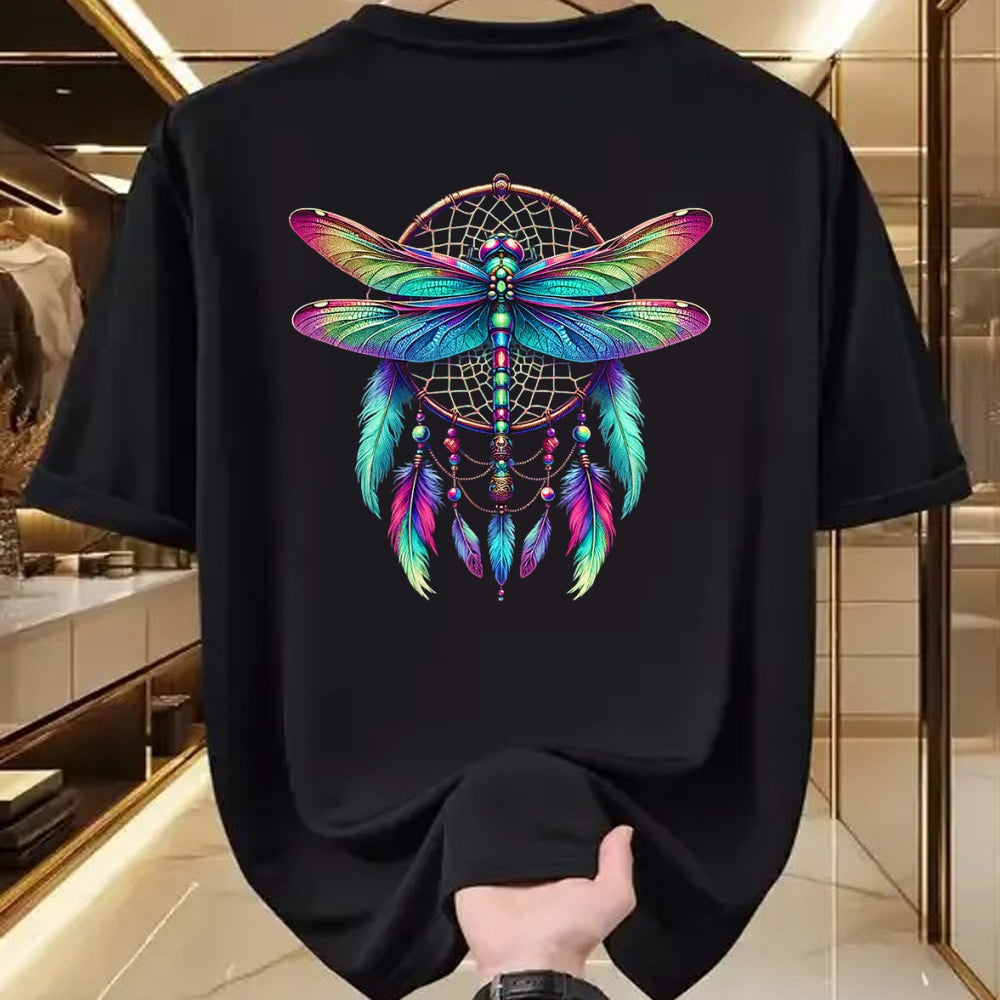 Native American T-Shirts, Vintage Native American Unisex T-Shirt/Hoodie/Sweatshirt HLT00 - Dragonfly Dream Catcher - Native American Dreamcatcher