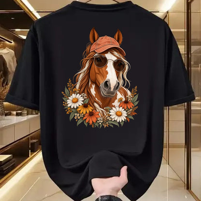 Best Horse Lover Shirt , Funny Horse UnisexT-Shirt/Hoodie/Sweatshirt HLT00 - Cute Floral Horse Western Cowgirl for Kids Girls T-Shirt
