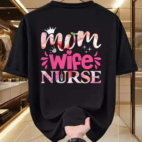 Funny Nurse Shirt, Nurse Unisex T-Shirt/Hoodie/Sweatshirt HLT00 - Mom Wife Nurse T-Shirt