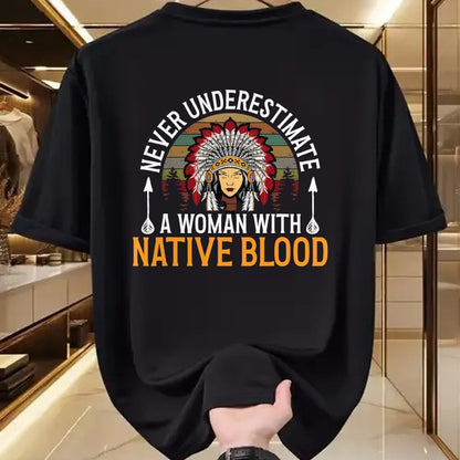 Native American T-Shirts, Vintage Native American Unisex T-Shirt/Hoodie/Sweatshirt HLT00 - Native American Heritage Indigenous Woman With Native Blood