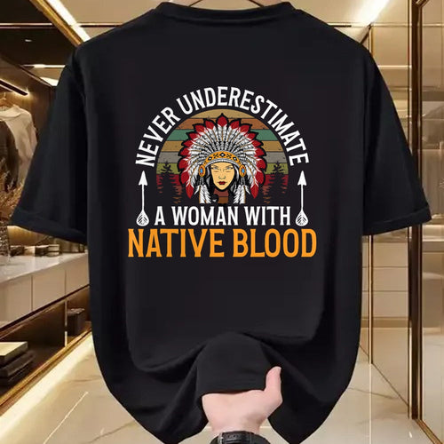 Native American T-Shirts, Vintage Native American Unisex T-Shirt/Hoodie/Sweatshirt HLT00 - Native American Heritage Indigenous Woman With Native Blood