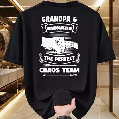 Best Grandpa Shirt, Proud Grandpa Unisex T-Shirt/Hoodie/Sweatshirt HLT00 - Grandpa Granddaughter A Perfect Chaos Team Gift T-Shirt