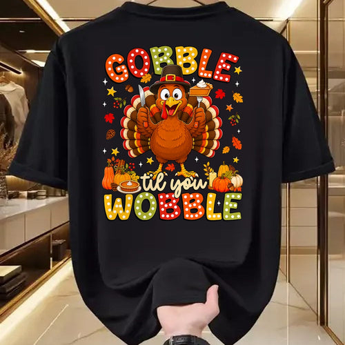 Best Thanksgiving Family Shirt , Funny Thanksgiving UnisexT-Shirt/Hoodie/Sweatshirt HLT00 - Gobble Til You Wobble Thanksgiving Turkey Men Women Kids T-Shirt