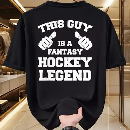 Best Wife Shirt, Wife and Husband Unisex T-Shirt/Hoodie/Sweatshirt HLT00 - This Guy Is A Fantasy Hockey Legend Sports Gaming T-Shirt