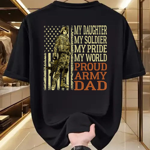 Gift for Dad Shirt, Funny Dad Unisex T-Shirt/Hoodie/Sweatshirt HLT00 – My Daughter My Soldier Hero Proud Army Dad Military Father T-Shirt