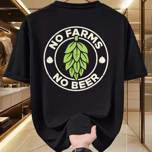 Best Farmer Life Shirt, Funny Farmer UnisexT-Shirt/Hoodie/Sweatshirt HLT00 - No Farms No Beer Hops Craft Beer Farming Brewer Farmer Gift T-Shirt