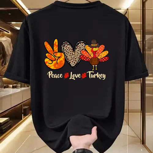 Best Thanksgiving Family Shirt , Funny Thanksgiving UnisexT-Shirt/Hoodie/Sweatshirt HLT00 - Peace Love Turkey Little Pilgrim Thanksgiving Womens Girls T-Shirt