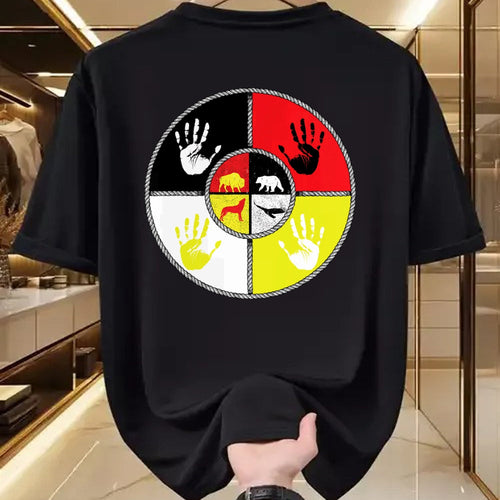 Native American T-Shirts, Vintage Native American Unisex T-Shirt/Hoodie/Sweatshirt HLT00 - Native Americans - Medicine Wheel - MMIW