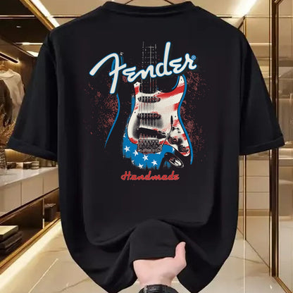 Guitar Lover Shirt, Funny Guitar UnisexT-Shirt/Hoodie/Sweatshirt HLT00 - Fender Handmade Guitars 4th of July American Flag T-Shirt