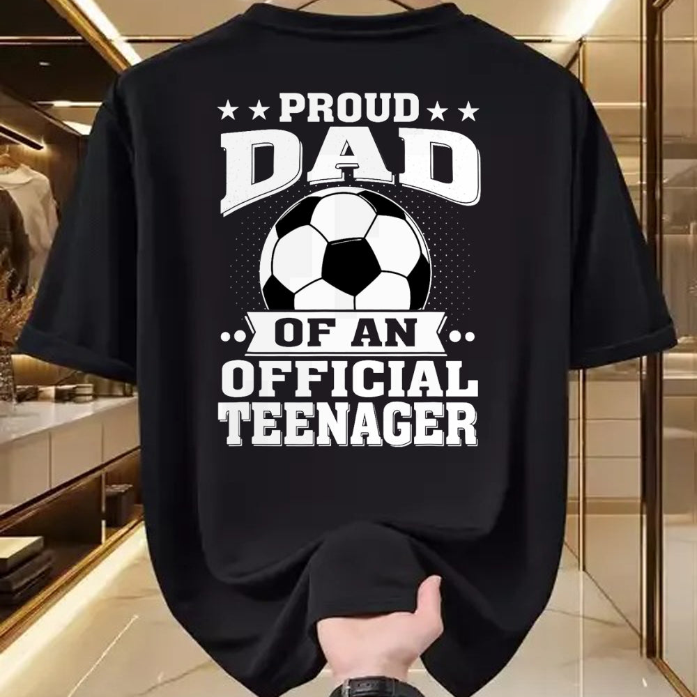 Gift for Dad Shirt, Funny Dad Unisex T-Shirt/Hoodie/Sweatshirt HLT00 – Proud Dad of an Official Teenager 13th Birthday Soccer T-Shirt
