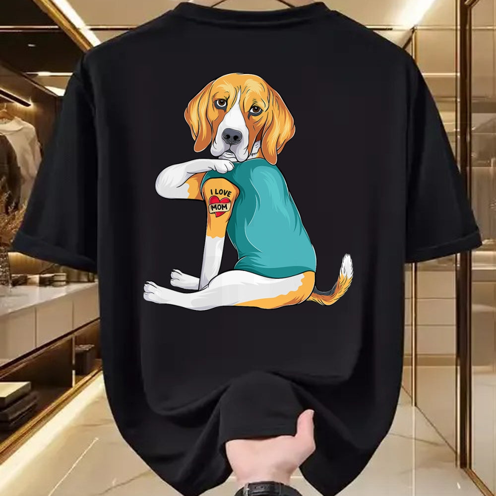 Dog Love Shirt, Dog Lover Gift T-Shirt/Hoodie/Sweatshirt HLT00 - Mother_s Day gift funny dog Mom Beagle i love mom tattoo T-Shirt