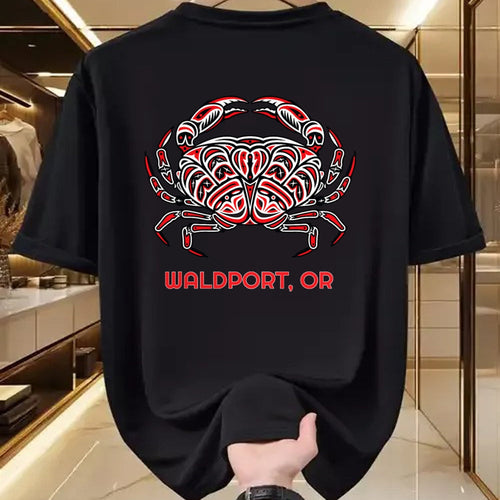 Native American T-Shirts, Vintage Native American Unisex T-Shirt/Hoodie/Sweatshirt HLT00 - Waldport Oregon Dungeness Crab Native American