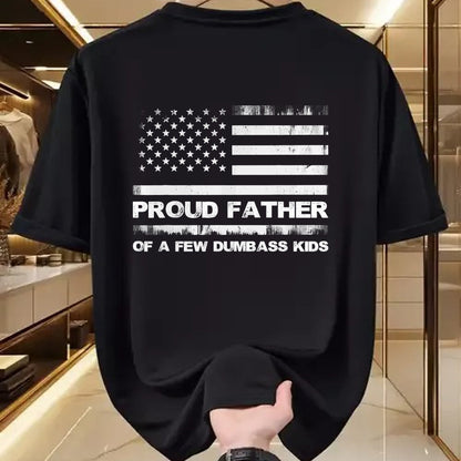 Gift for Dad Shirt, Funny Dad Unisex T-Shirt/Hoodie/Sweatshirt HLT00 – Proud Father Of A Few Dumb-ass Kids Funny Father_s Day T-Shirt