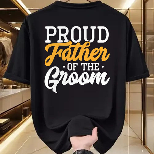 Gift for Dad Shirt, Funny Dad Unisex T-Shirt/Hoodie/Sweatshirt HLT00 – Proud Father Of The Groom Wedding Party Engagement T-Shirt
