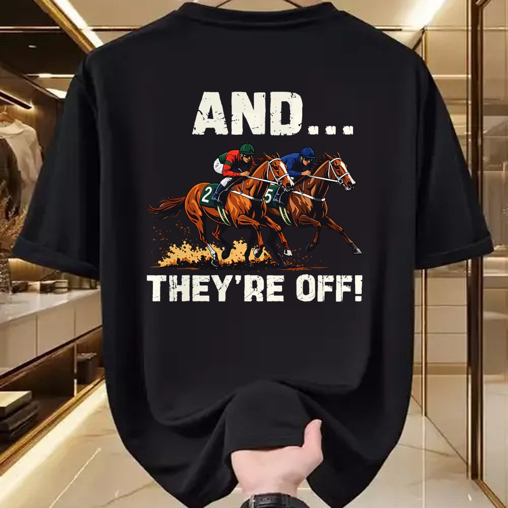 Best Horse Lover Shirt , Funny Horse UnisexT-Shirt/Hoodie/Sweatshirt HLT00 - Funny Horse Racing Toddler Kids Boys Girls and They_re Off T-Shirt