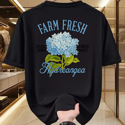 Best Farmer Life Shirt, Funny Farmer UnisexT-Shirt/Hoodie/Sweatshirt HLT00 - Hydrangea Farmers Market Gardening Farm A Fresh Hydrangea T-Shirt
