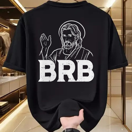 Christian Tee, Christian Faith Unisex T-Shirt/Hoodie/Sweatshirt HLT00 - Jesus Brb Funny God Jesus Faith Resurrection Christian Gift T-Shirt
