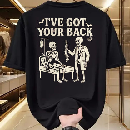 Best Doctor Shirt, Funny Doctor UnisexT-Shirt/Hoodie/Sweatshirt HLT00 - I've Got Your Back Halloween Skeleton Doctor Costume T-Shirt, Men, Dark Heather Grey, 3X-Large