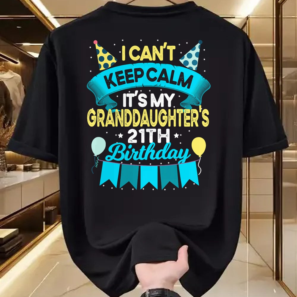 Best Grandpa Shirt, Proud Grandpa Unisex T-Shirt/Hoodie/Sweatshirt HLT00 -  It's My Granddaughter 21th Birthday Shirt Gift 21 Years Old T-Shirt