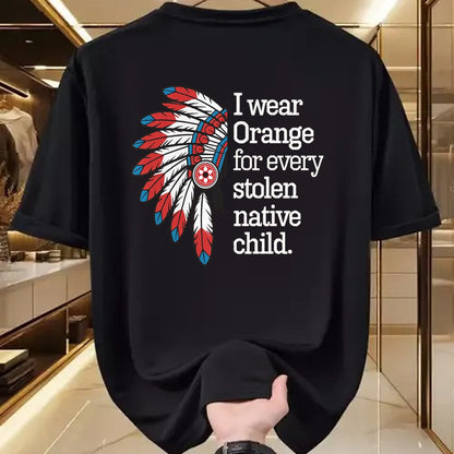 Native American T-Shirts, Vintage Native American Unisex T-Shirt/Hoodie/Sweatshirt HLT00 - I Wear Orange For Every American Native Child (1)