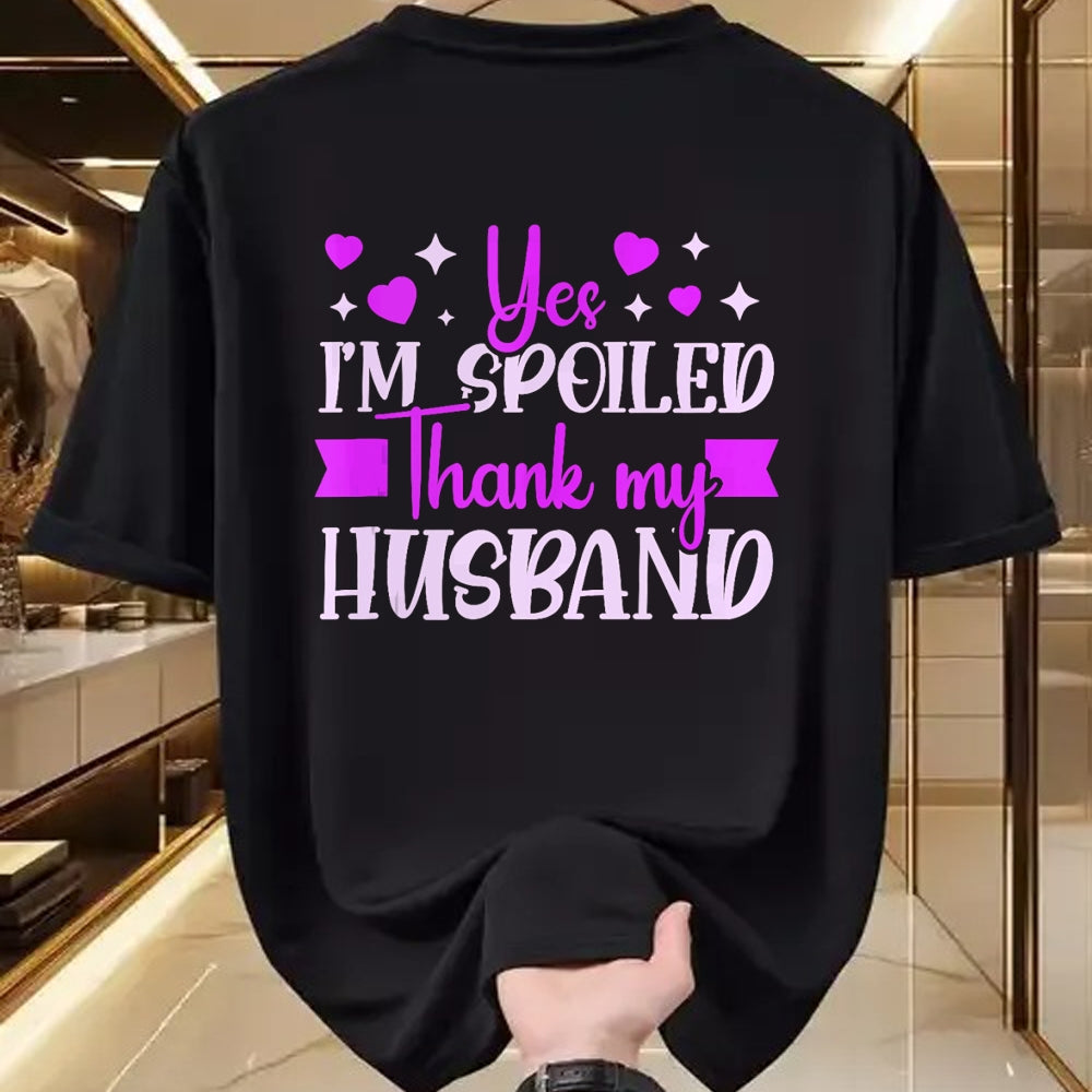 Best Wife Shirt, Wife and Husband Unisex T-Shirt/Hoodie/Sweatshirt HLT00 - Gift for wife T shirt, spoiled wife   Spoiled Wife I’M Spoiled Thank My Husband Funny Wife Tank Top