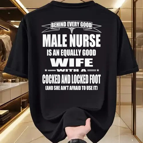 Funny Nurse Shirt, Nurse Unisex T-Shirt/Hoodie/Sweatshirt HLT00 - Male Nurse's Wife Unique Rn Nurse Funny LPN Pun Gift T-Shirt
