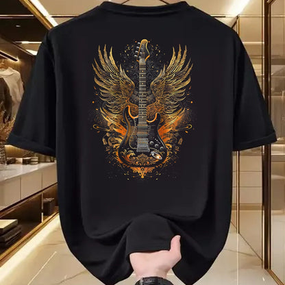 Guitar Lover Shirt, Funny Guitar UnisexT-Shirt/Hoodie/Sweatshirt HLT00 - Electric Guitar with Wings Baroque Rock Design Art T-Shirt