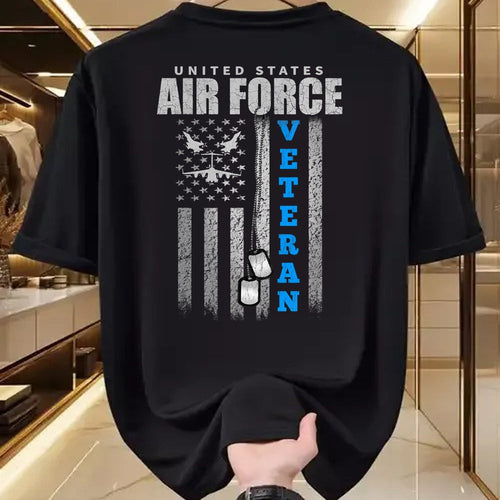 Proud Veteran Shirt, Funny Veteran UnisexT-Shirt/Hoodie/Sweatshirt HLT00 - Veteran of The US Air Force USA Flag Veterans T-Shirt