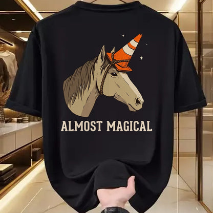 Best Horse Lover Shirt , Funny Horse UnisexT-Shirt/Hoodie/Sweatshirt HLT00 - Almost Magical Funny Horse Traffic Cone Unicorn T-Shirt
