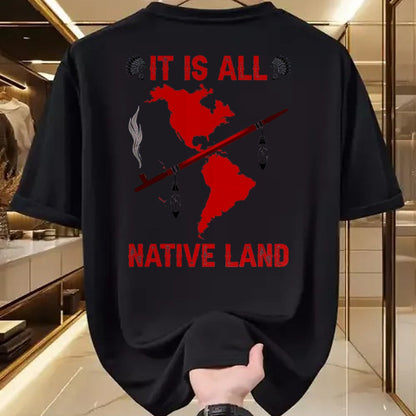 Native American T-Shirts, Vintage Native American Unisex T-Shirt/Hoodie/Sweatshirt HLT00 - It Is All Native Land