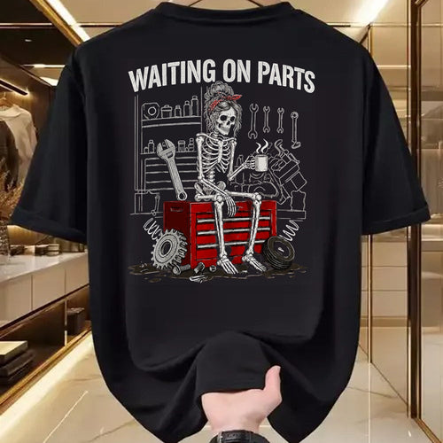 Best Mechanic Life Shirt, Funny Mechanic UnisexT-Shirt/Hoodie/Sweatshirt HLT00 - Funny Waiting On Parts Mechanic Skeleton Auto Repair Garage T-Shirt