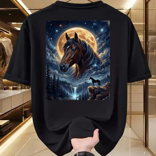 Best Horse Lover Shirt , Funny Horse UnisexT-Shirt/Hoodie/Sweatshirt HLT00 -Mystical Retro Majestic Horse Spirit Animal Full Moon Nature T-Shirt