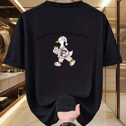 Best Teacher Shirt, Funny Teacher UnisexT-Shirt/Hoodie/Sweatshirt HLT00 - First of All It is Pajama Day Cute Goose Elementary Teacher T-Shirt