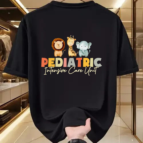 Funny Nurse Shirt, Nurse Unisex T-Shirt/Hoodie/Sweatshirt HLT00 - Pediatric Intensive Care Unit Nurse Cute Animals PICU Nurse T-Shirt