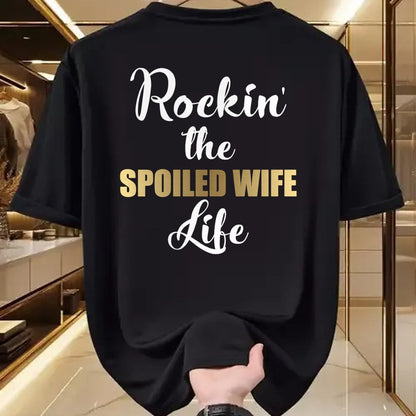 Best Wife Shirt, Wife and Husband Unisex T-Shirt/Hoodie/Sweatshirt HLT00 - Gift for wife T shirt, spoiled wife   Spoiled Wife Pullover Hoodie