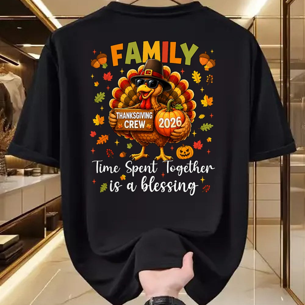 Best Thanksgiving Family Shirt , Funny Thanksgiving UnisexT-Shirt/Hoodie/Sweatshirt HLT00 - Family Thanksgiving 2026 Thanksgiving Crew Turkey Matching T-Shirt (4)