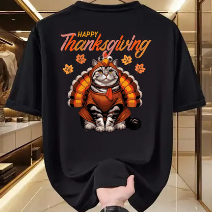 Best Thanksgiving Family Shirt , Funny Thanksgiving UnisexT-Shirt/Hoodie/Sweatshirt HLT00 - Happy Thanksgiving Cat Turkey Day Fall Women Girls Kids Men T-Shirt