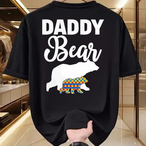 Gift for Dad Shirt, Funny Dad Unisex T-Shirt/Hoodie/Sweatshirt HLT00 – Daddy Bear Autism Awareness Shirt For Proud Autism Father T-Shirt