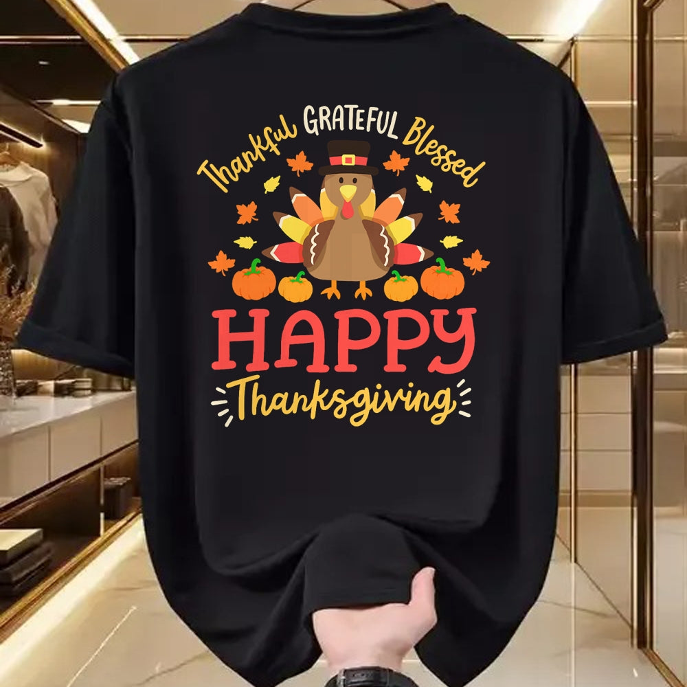 Best Thanksgiving Family Shirt , Funny Thanksgiving UnisexT-Shirt/Hoodie/Sweatshirt HLT00 - Thankful Grateful Blessed Happy Thanksgiving Turkey Gobble T-Shirt