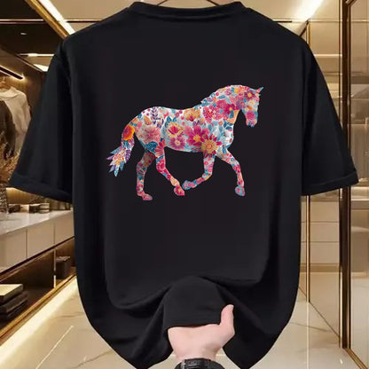 Best Horse Lover Shirt , Funny Horse UnisexT-Shirt/Hoodie/Sweatshirt HLT00 - Horse Flower Equestrian Riding Floral Pattern Graphic T-Shirt