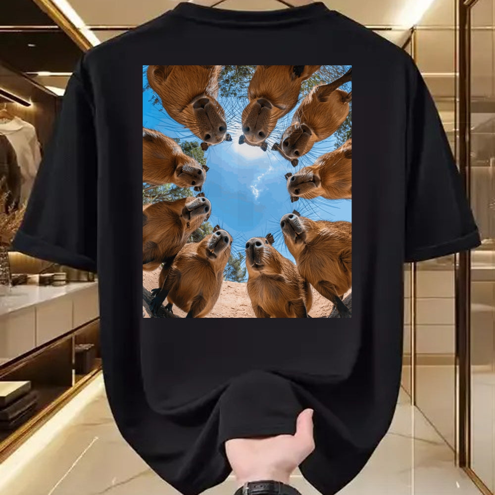 Cute Capybara Shirt, Funny Capybara Unisex T-Shirt/Hoodie/Sweatshirt HLT00 - Funny Graphic Capybara Long Sleeve T-Shirt (3)